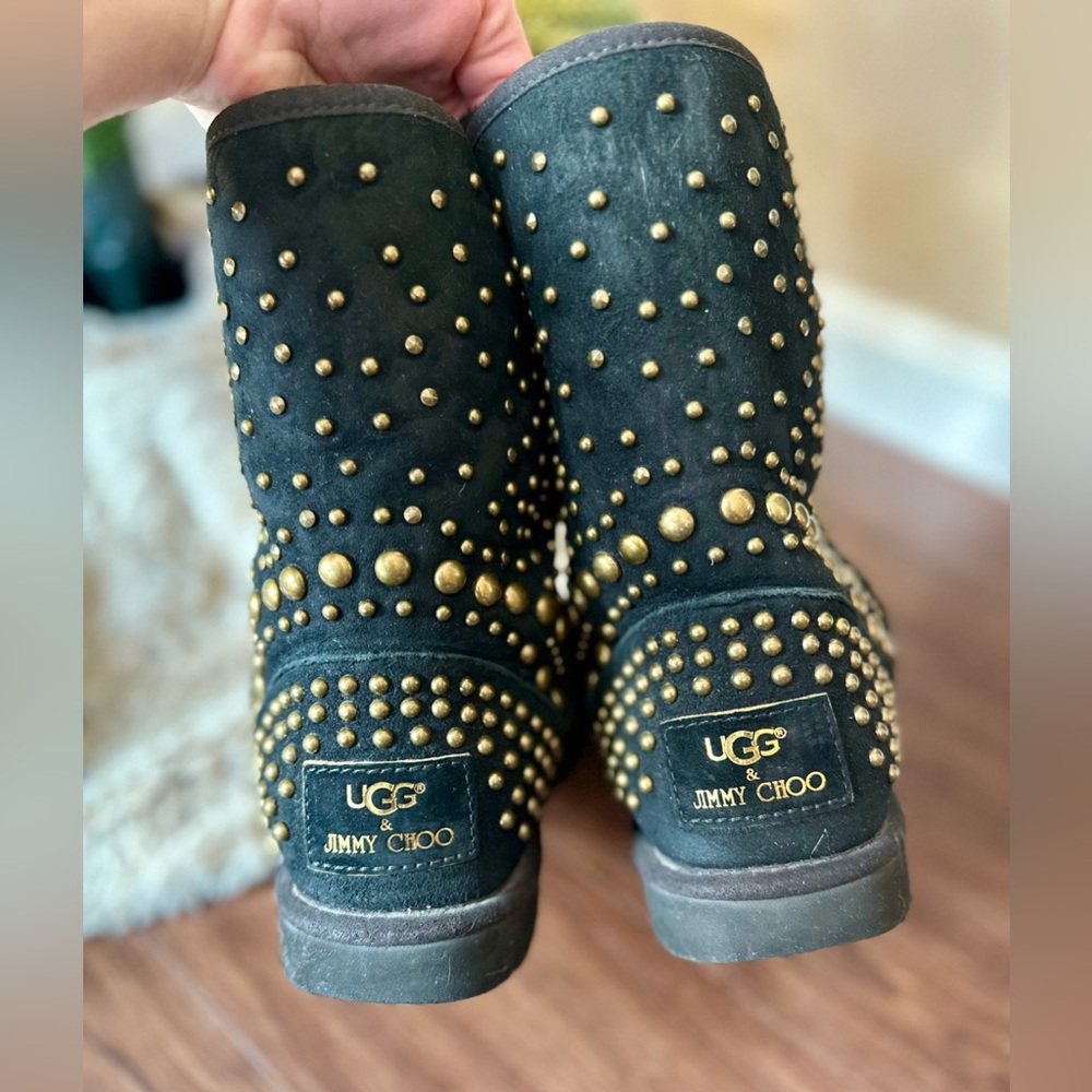 UGG X Jimmy Choo Vintage Studded Mandah Limited Edition Boots !RARE! Size 8 - Picture 16 of 16